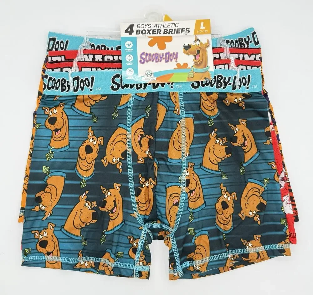SCOOBY-DOO!! 3-Pack Boxer Briefs Underwear Boys Size 10-12 Fun To Wear !!